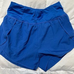 Blue High Rise Shorts